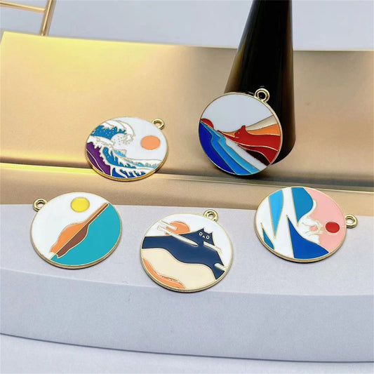 Alloy Drop Oil Pendant